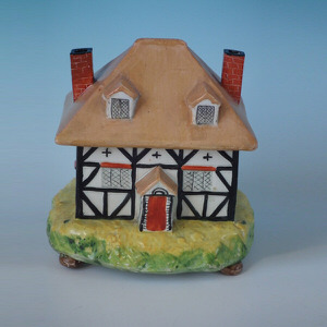 Staffordshire Pearlware cottage pastille burner