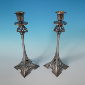 Pair WMF Art Nouveau Candlesticks