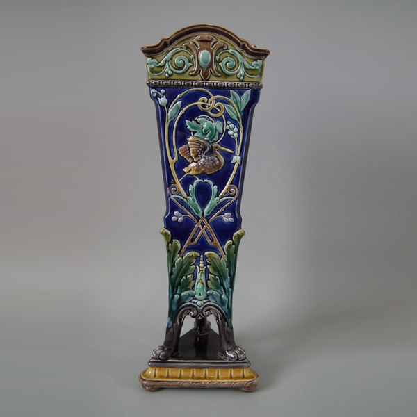 Large Gustafsberg Majolica storks vase - ID#19372 Image 1