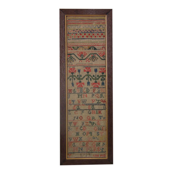 Antique Sampler, 1735 Band Sampler by Ann Pid - ID#19575 Image 1