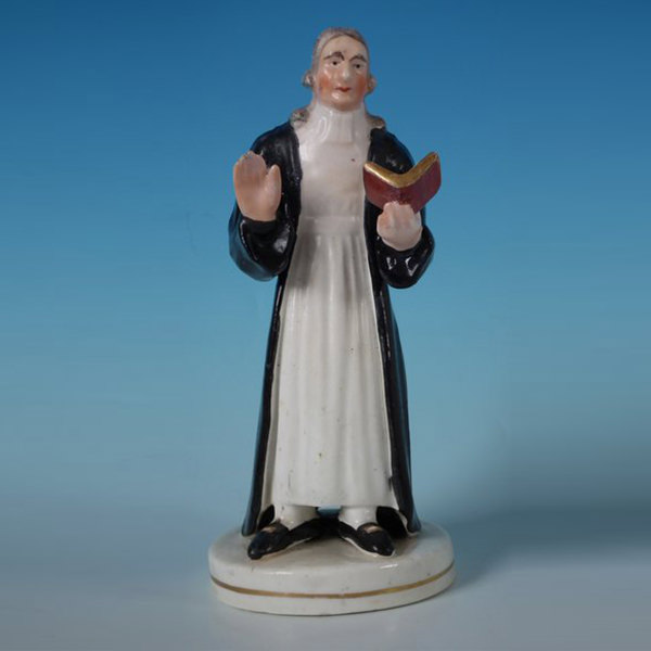 Staffordshire Pottery Figure of John Wesley - ID#19593 Image 1