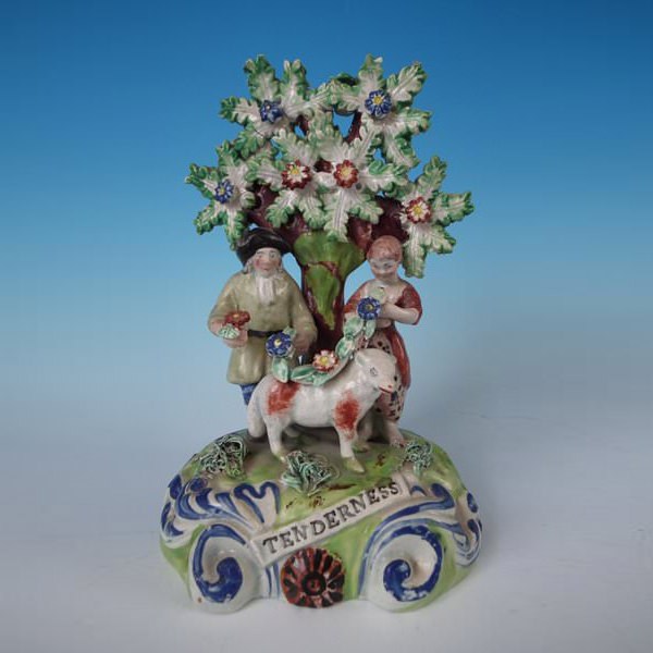 Walton Staffordshire Pearlware 'Tenderness' group - ID#20263 Image 1