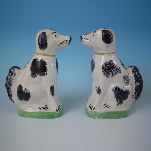 Pair Staffordshire Pearlware dogs - ID#17413 Image 1