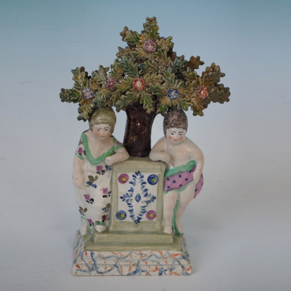 Staffordshire Pearlware Children & bocage figure - ID#19219 Image 1