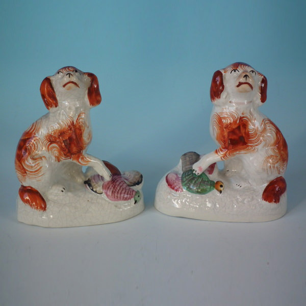 Pair Staffordshire spaniels with game - ID#19831 Image 1