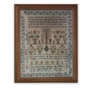 1845 Sampler by Ann Johnson