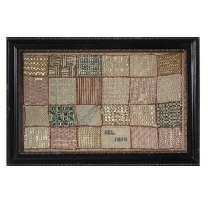 Small Antique Darning Sampler, 1810 by HL