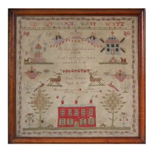Antique Sampler, 1829, by Ann Swain