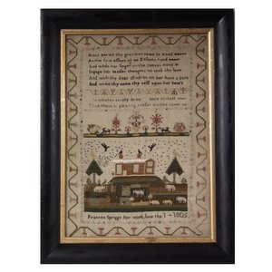 Antique Sampler, 1805, by Frances Spriggs
