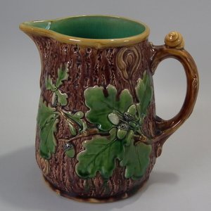 Large Minton Majolica Oak Jug/Pitcher