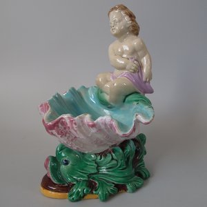 George Jones Majolica Merman Dish
