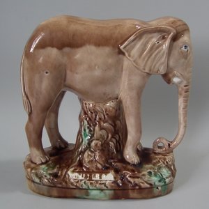 Majolica 'Jumbo' Elephant Figure