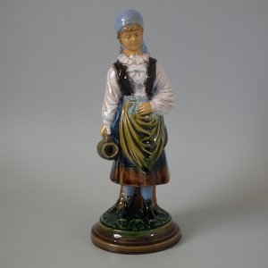 Majolica Figure of a Girl