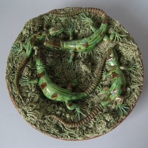 Mafra Palissy Majolica Lizard Wall Plate