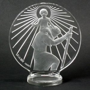 Rene Lalique Glass 'Saint-Christophe' Car mascot