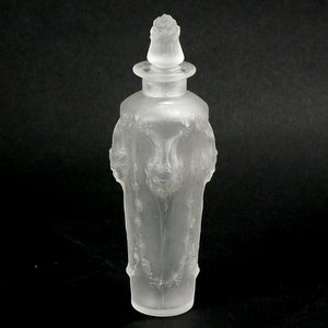 Rene Lalique Frosted Glass 'Pan' Perfume Bottle