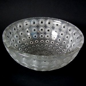 Rene Lalique Clear & Frosted Glass 'Nemours' Bowl