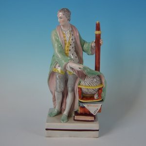 Staffordshire Pearlware Sir Isaac Newton Figure