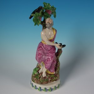 Staffordshire Pearlware Pottery 'Elijah' Bocage Figure