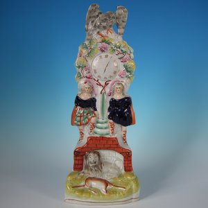 Staffordshire Children with Eagle & Lion Clock Group