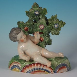 Sherratt Staffordshire Pearlware Bocage Putti Figure