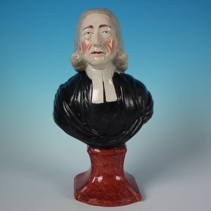 Staffordshire Pearlware 'John Wesley' Bust
