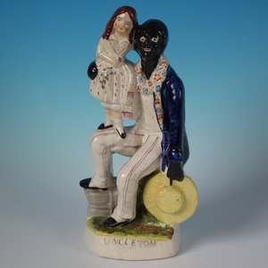 Staffordshire Uncle Tom and Eva Figure